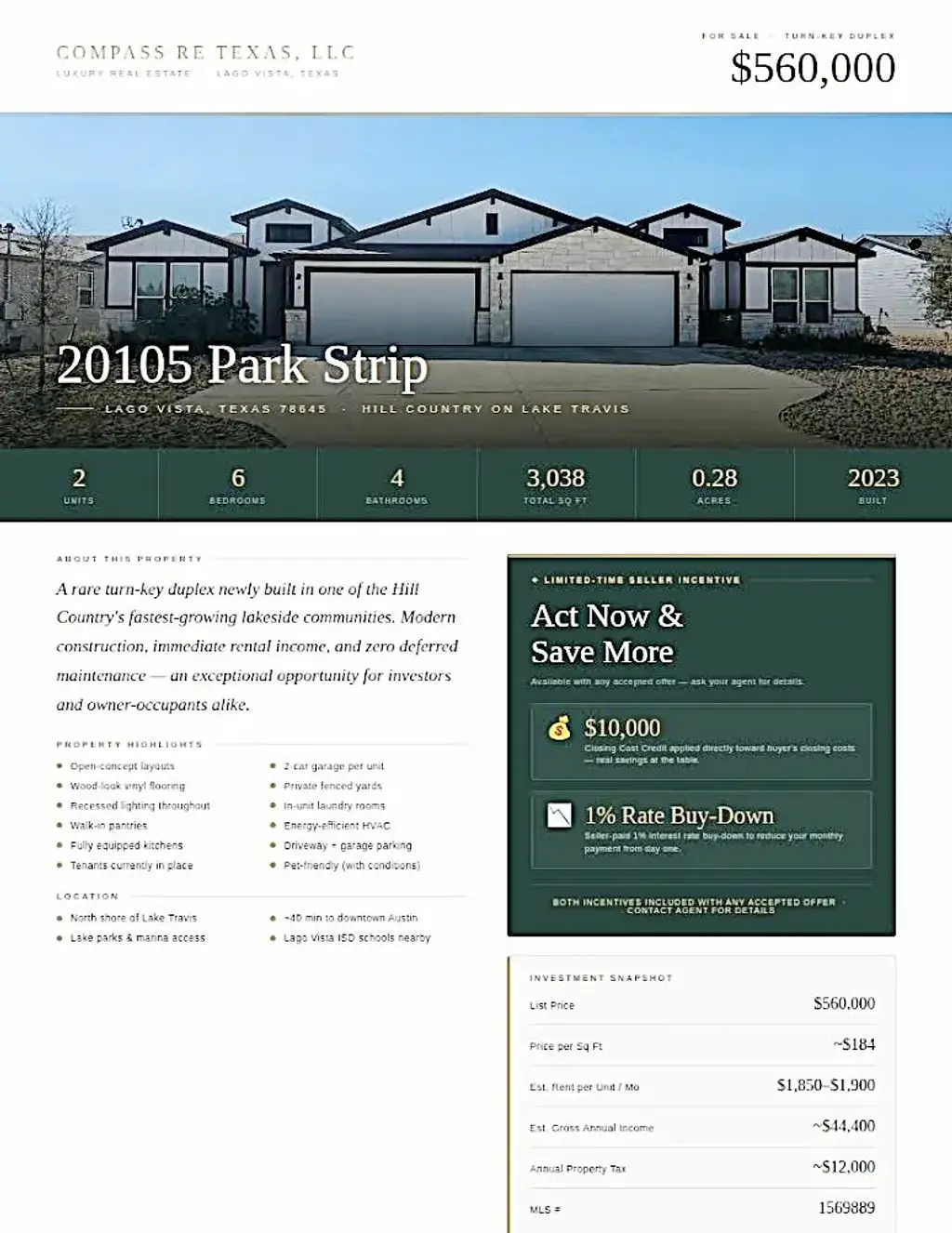 20105 Park Strip Street A - B, Lago Vista