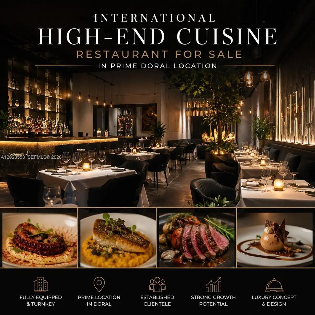 International High-end International High-end Cuisine Rest #for Sale In Prime Doral Locati, Doral
