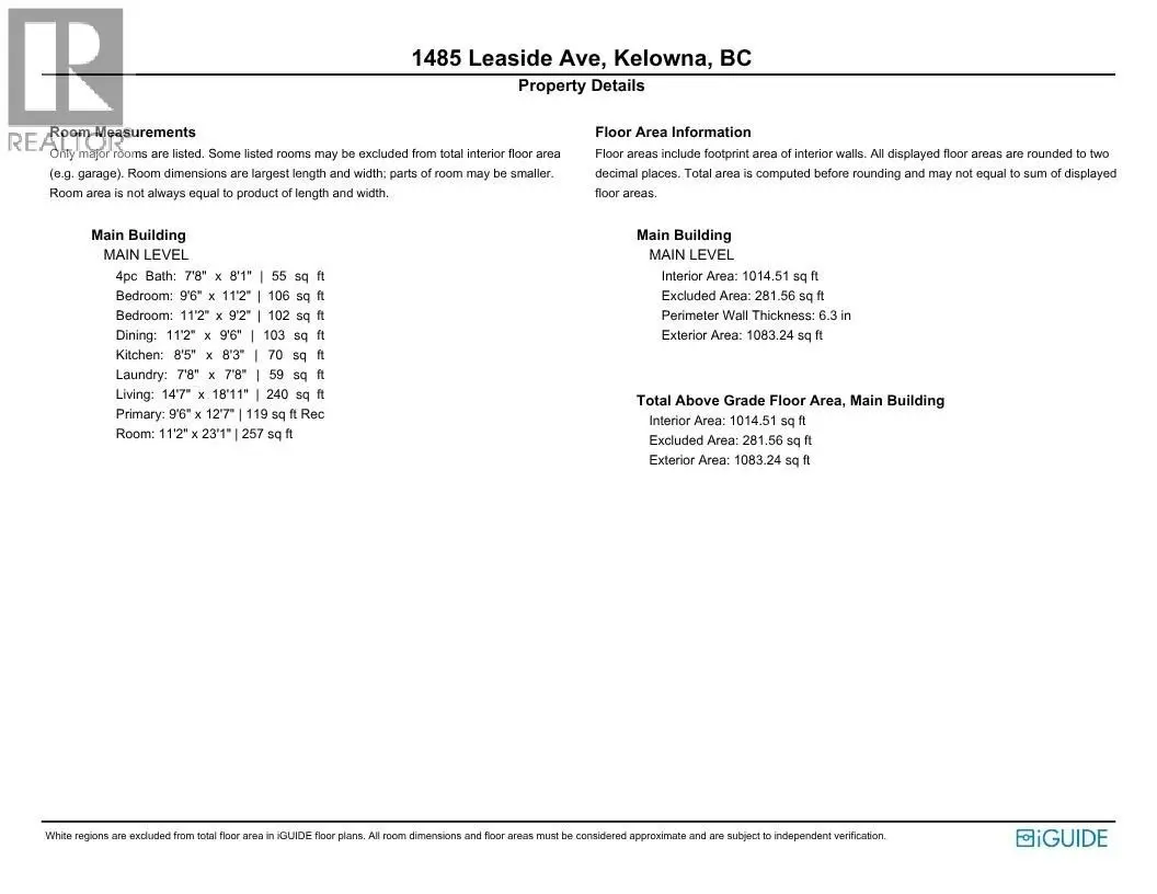 1485 Leaside Avenue. Kelowna, British Columbia