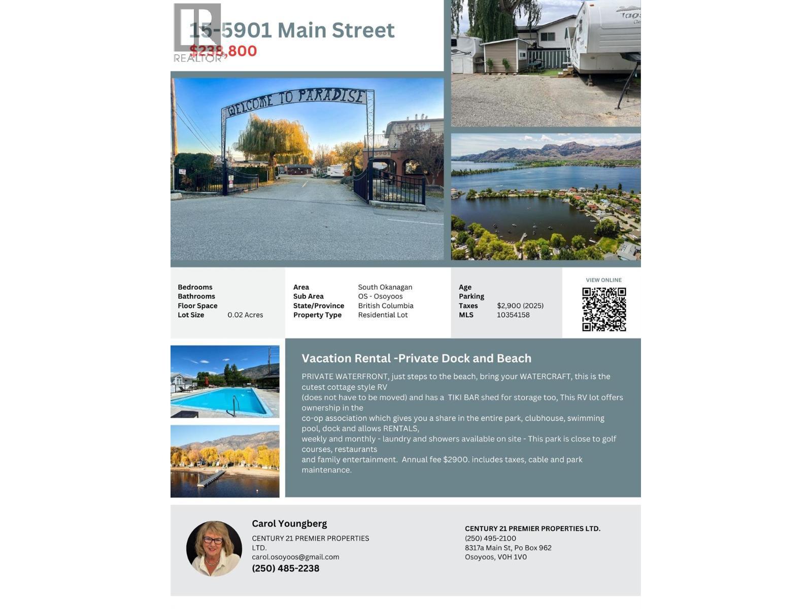 5901 Main Street Unit# 15. Osoyoos, British Columbia