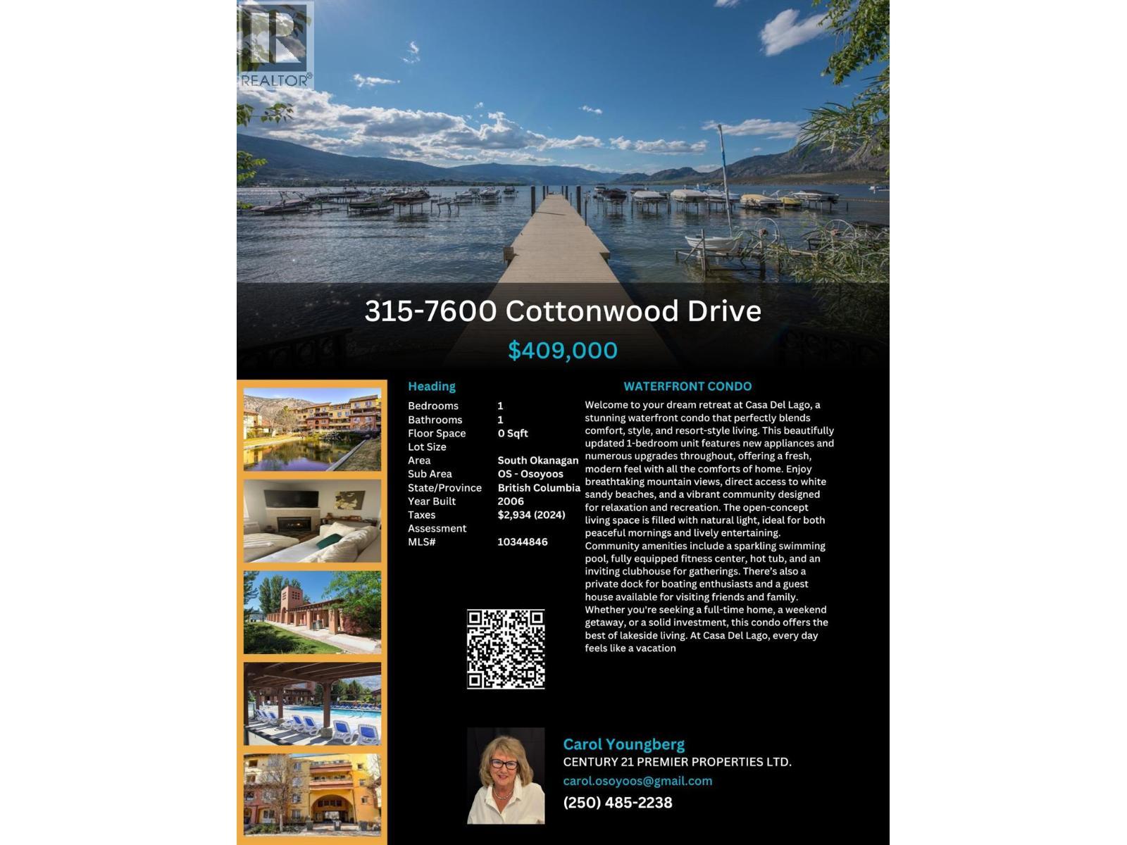 7600 Cottonwood Drive Unit# 315. Osoyoos, British Columbia