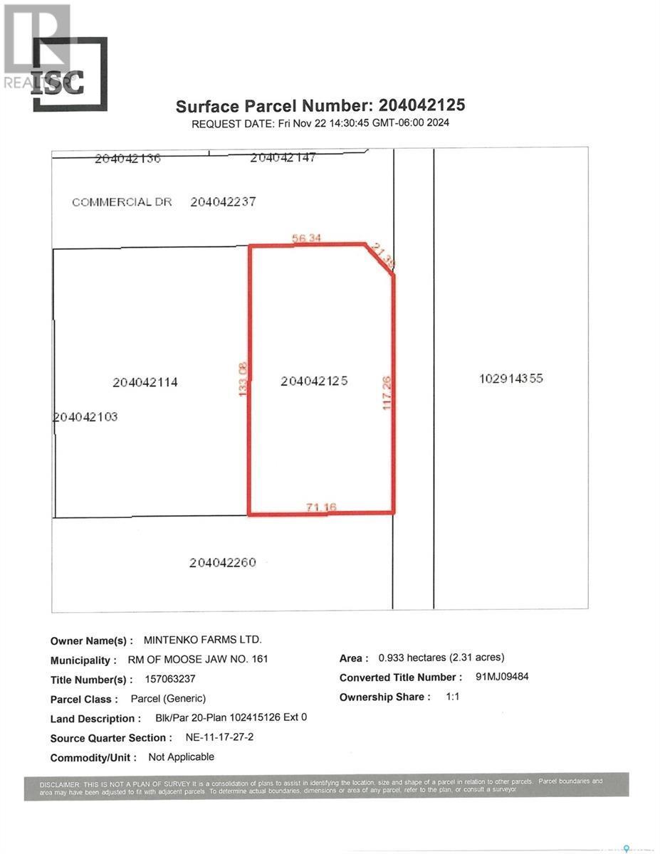 2425 Commercial Drive, Moose Jaw Rm No. 161