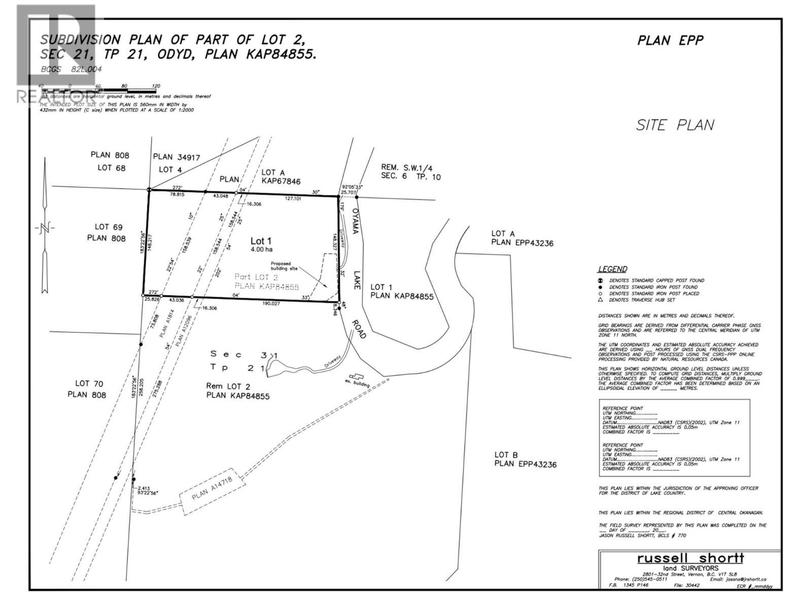 5617 Oyama Lake Road Lot# 2. Lake Country, British Columbia