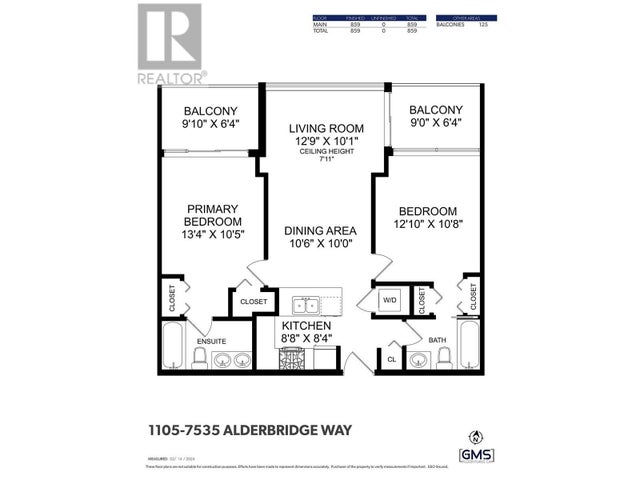 1105 7535 Alderbridge Way, Richmond