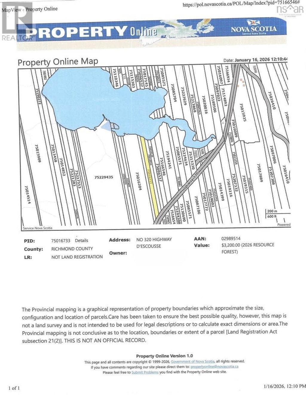 320 Highway, D'escousse