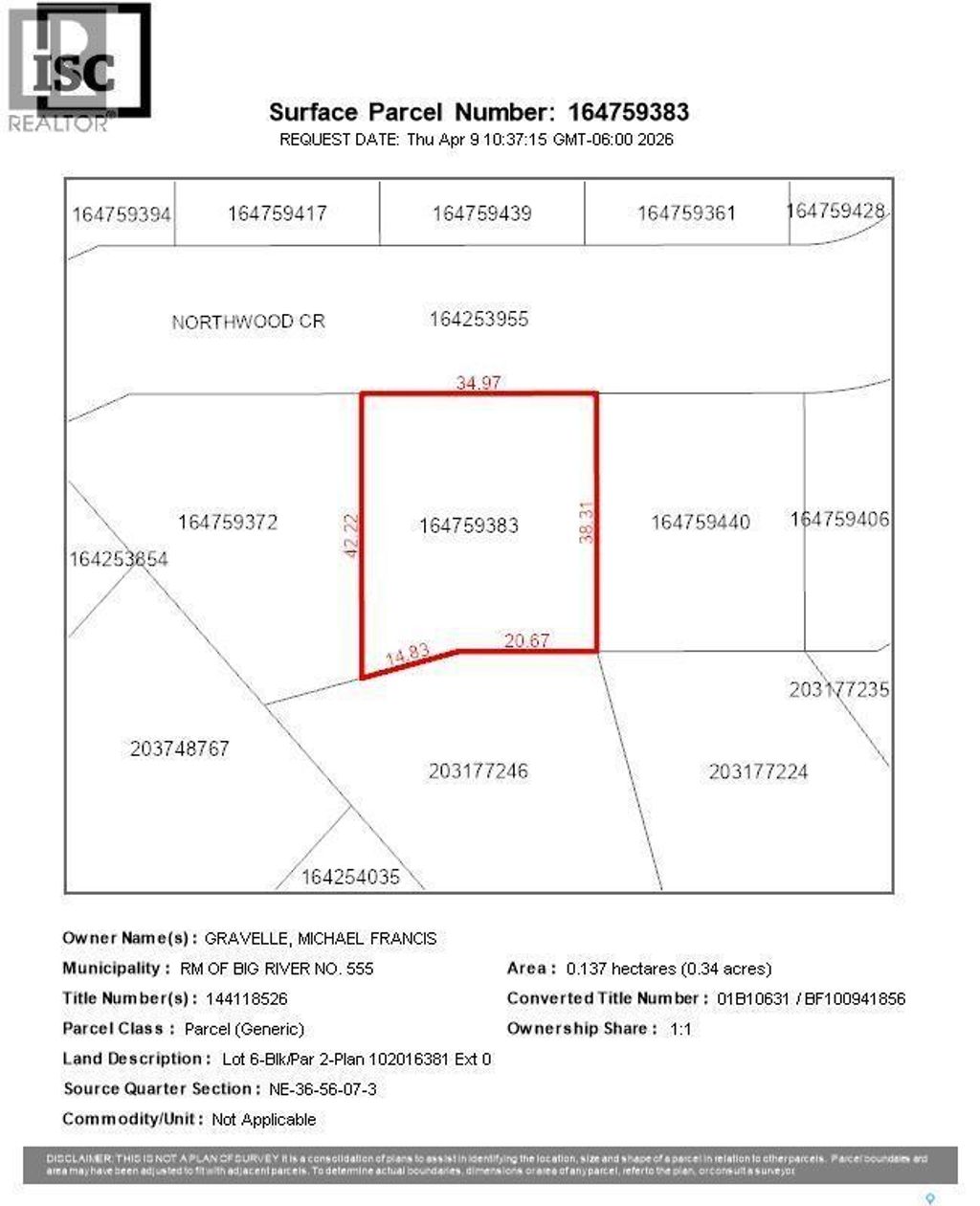 Lot 6 Blk 2 Northwood Crescent, Big River Rm No. 555