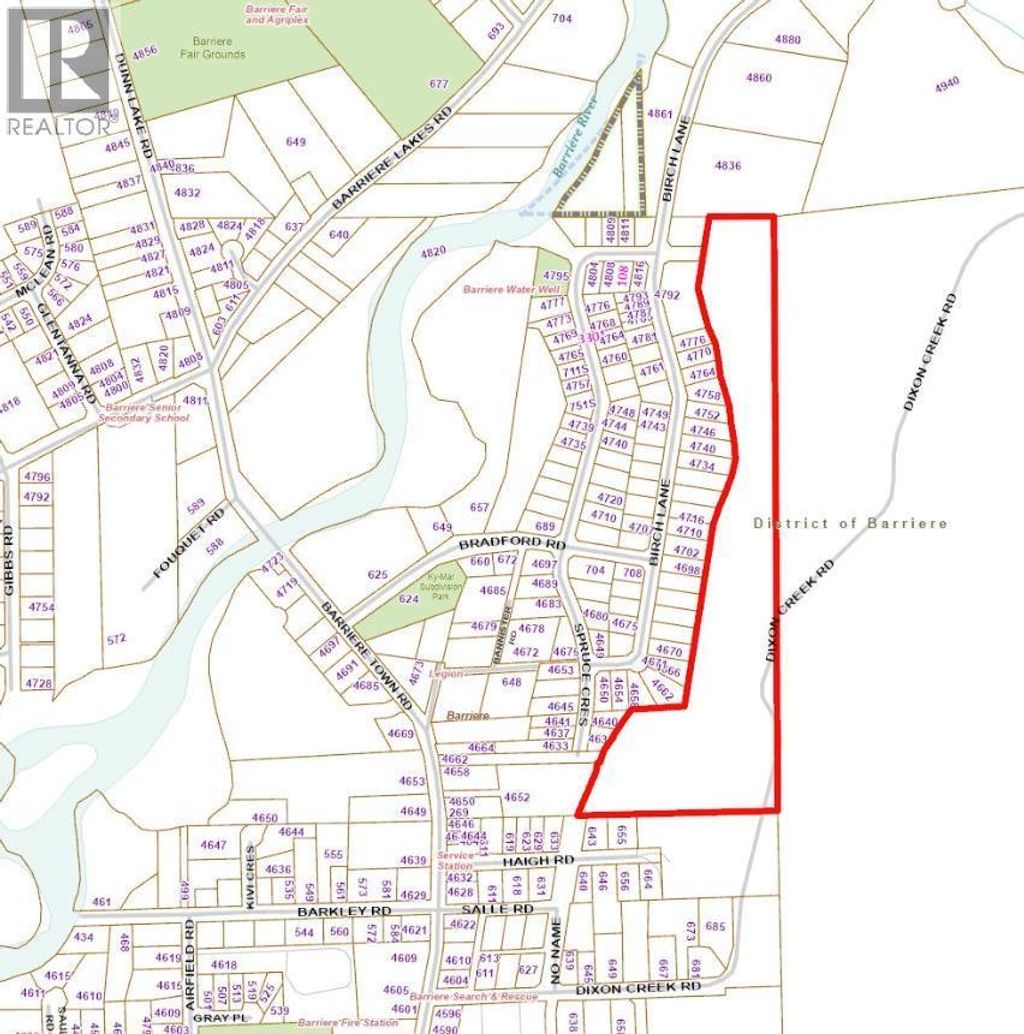 4797 Birch Lane, Barriere