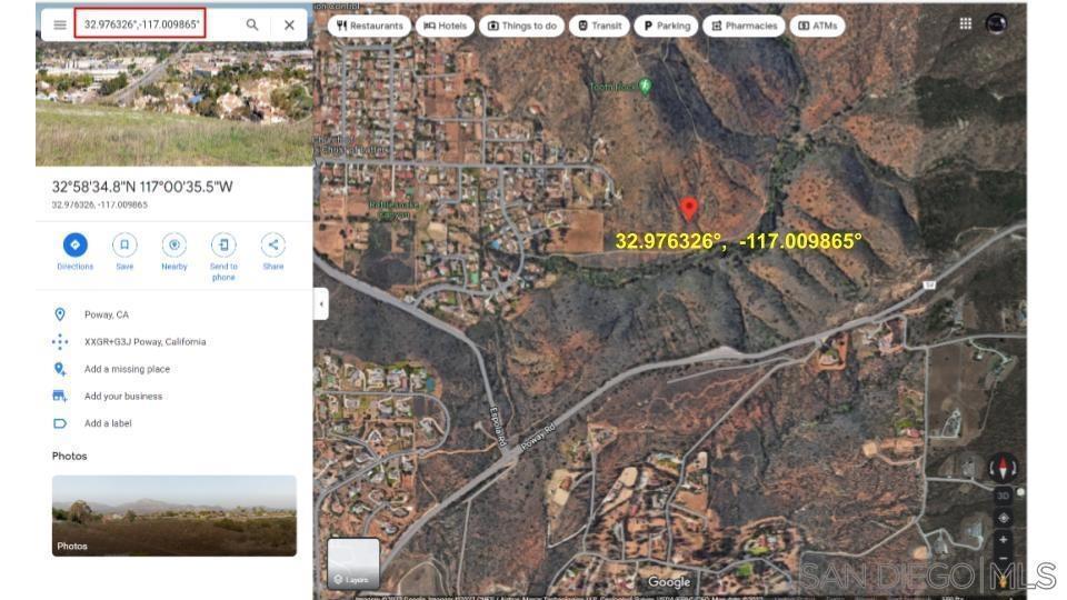 Twin Peaks Road, Poway CA Poway Lots/Land Homes For Sale