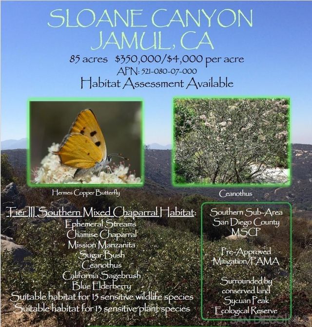 Sloane Canyon Rd, Jamul