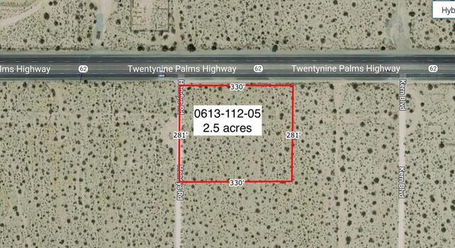2.5 Acres On Hwy 62 Near Hendy's Road, 29 Palms