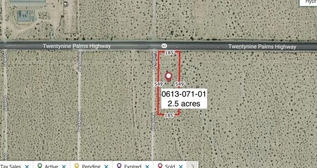 2.5 Acres On Hwy 62 Near Kern Boulevard, 29 Palms