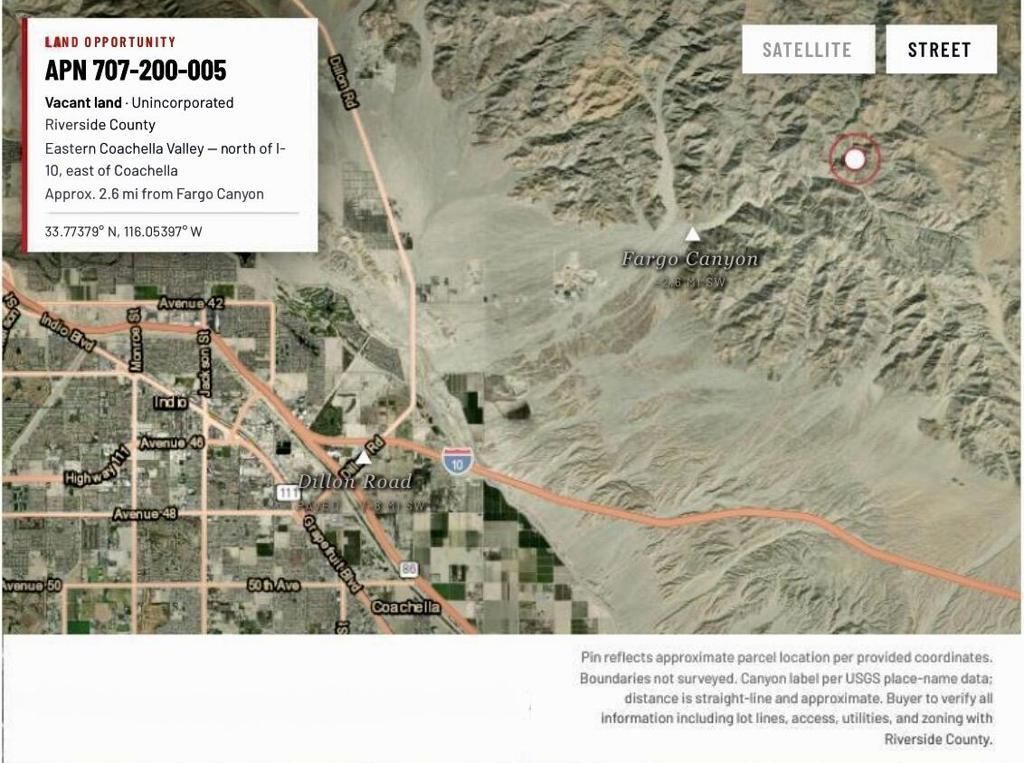 707200005 Apn 10 Acres, Indio