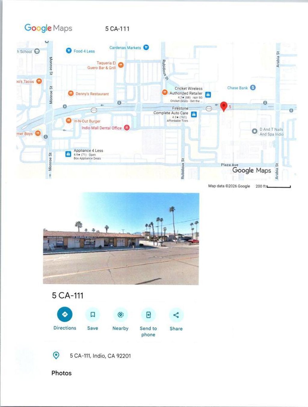 5 California Hwy 111, Indio