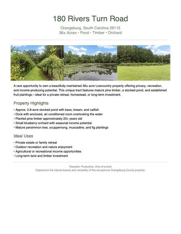 180 Rivers Turn Road, Orangeburg