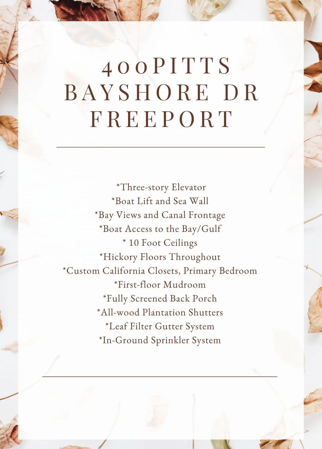 68 of 68 - 400 Pitts Bayshore Drive, Freeport, FL