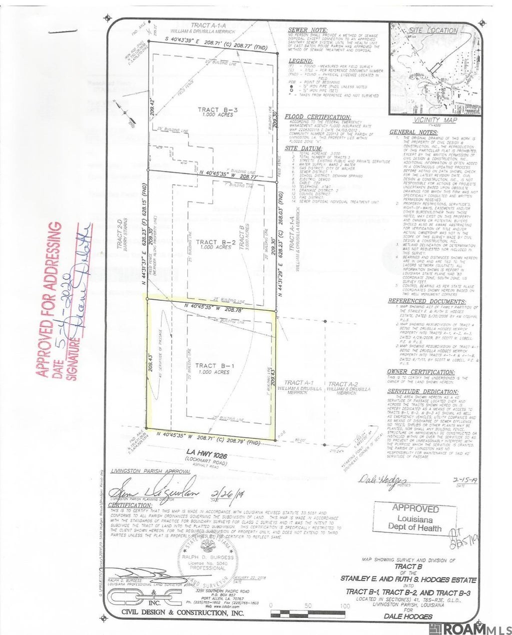 Tract B-1,2,3 Lockhart Rd, Denham Springs