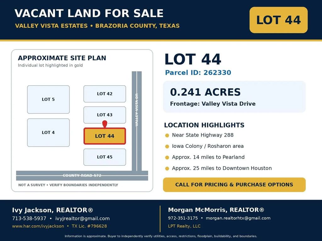 Lot 44 Green Valley Vista, Rosharon