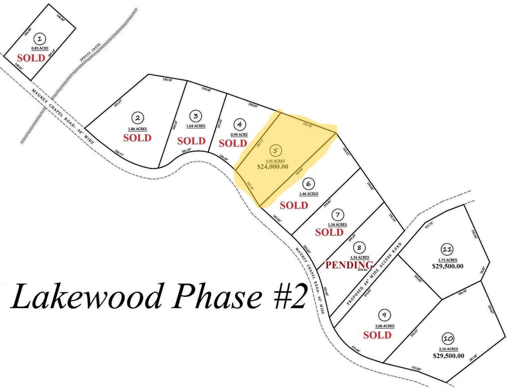 P-2 Lot #5 Mauney Chapel Road Road, Corbin