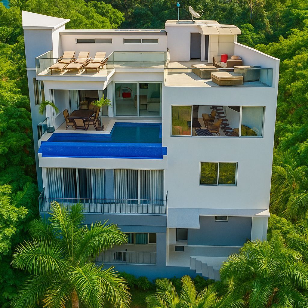 Elegant 6-bed Villa With Ocean & Mountain Views In Punta Leona, Puntarenas