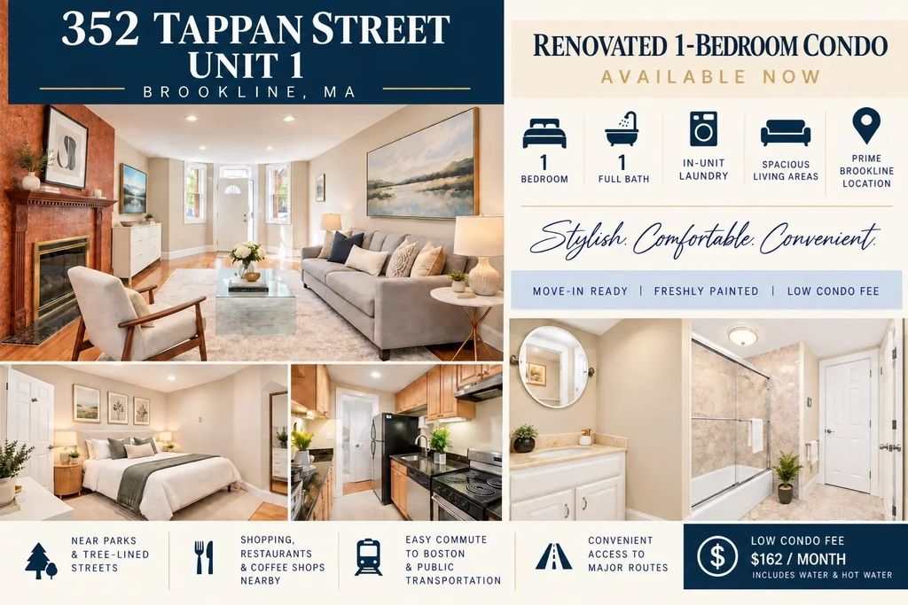 352 Tappan Street #1, Brookline