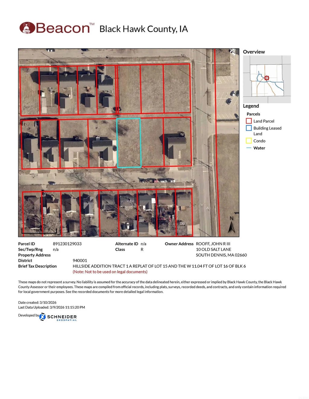 Monroe Parcel 891230129033, Waterloo