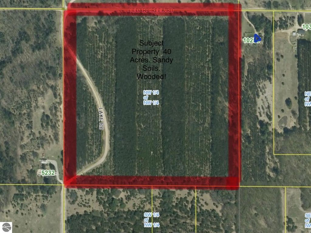 40 Acres Cedar Creek Road, Fife Lake