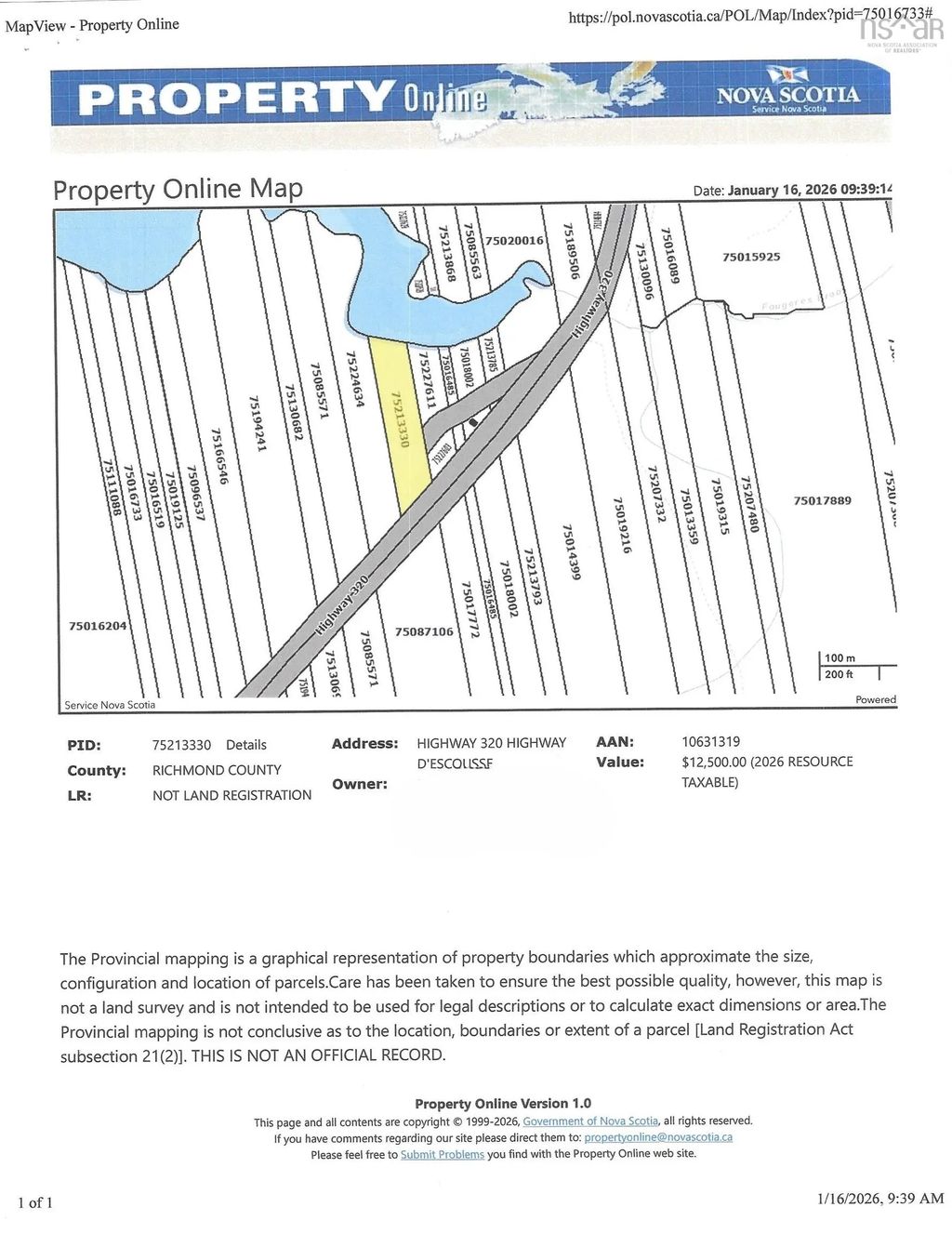 320 Highway, D'Escousse