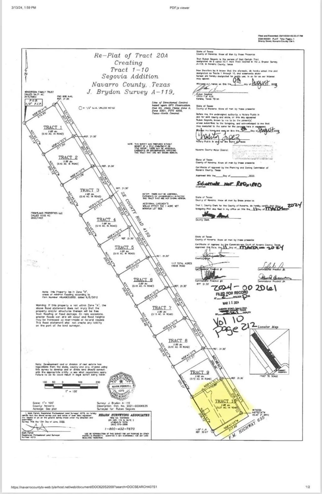 Tract 10 Fm 635, Kerens