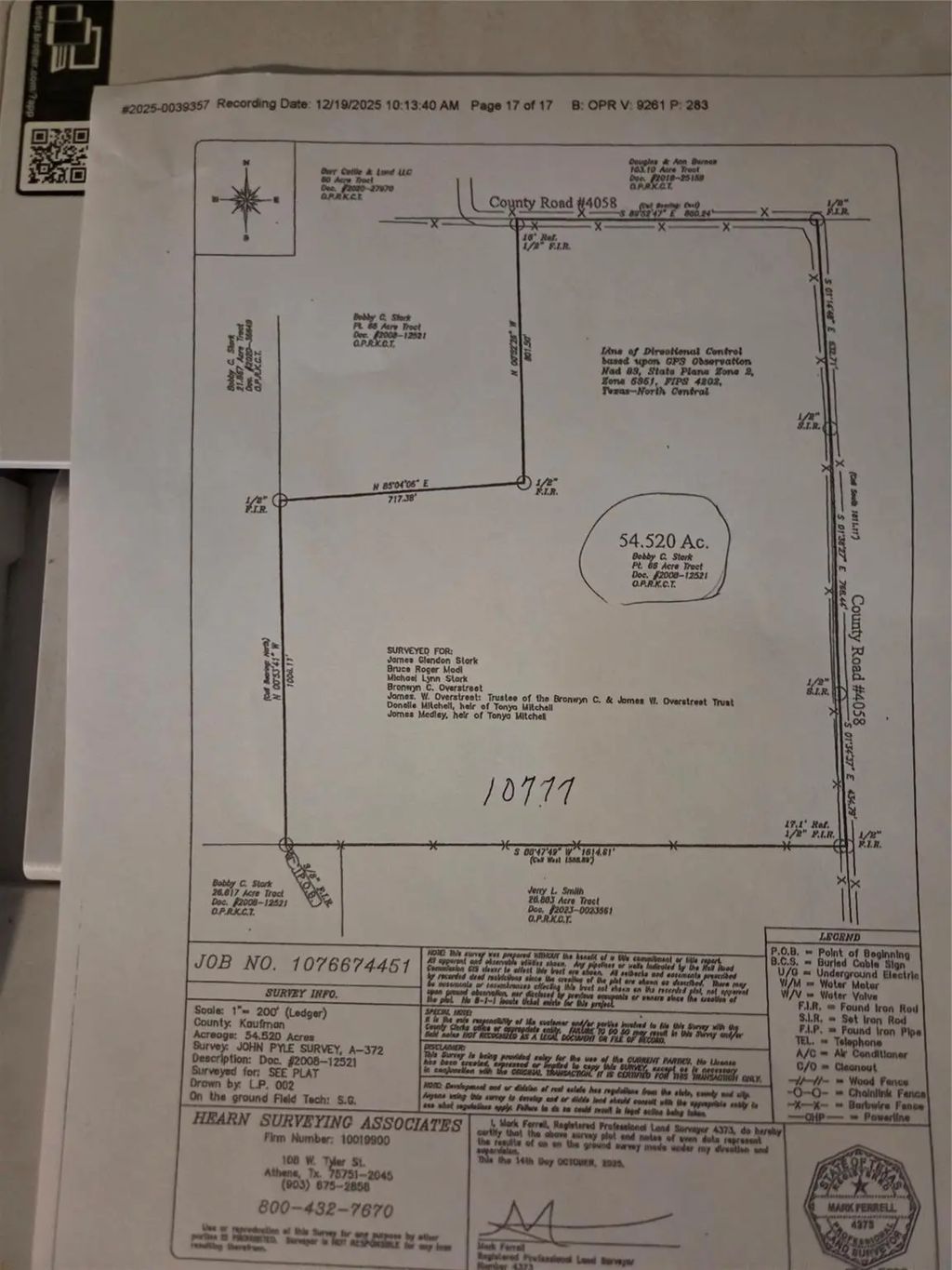 Tbd Cr 4058, Kemp