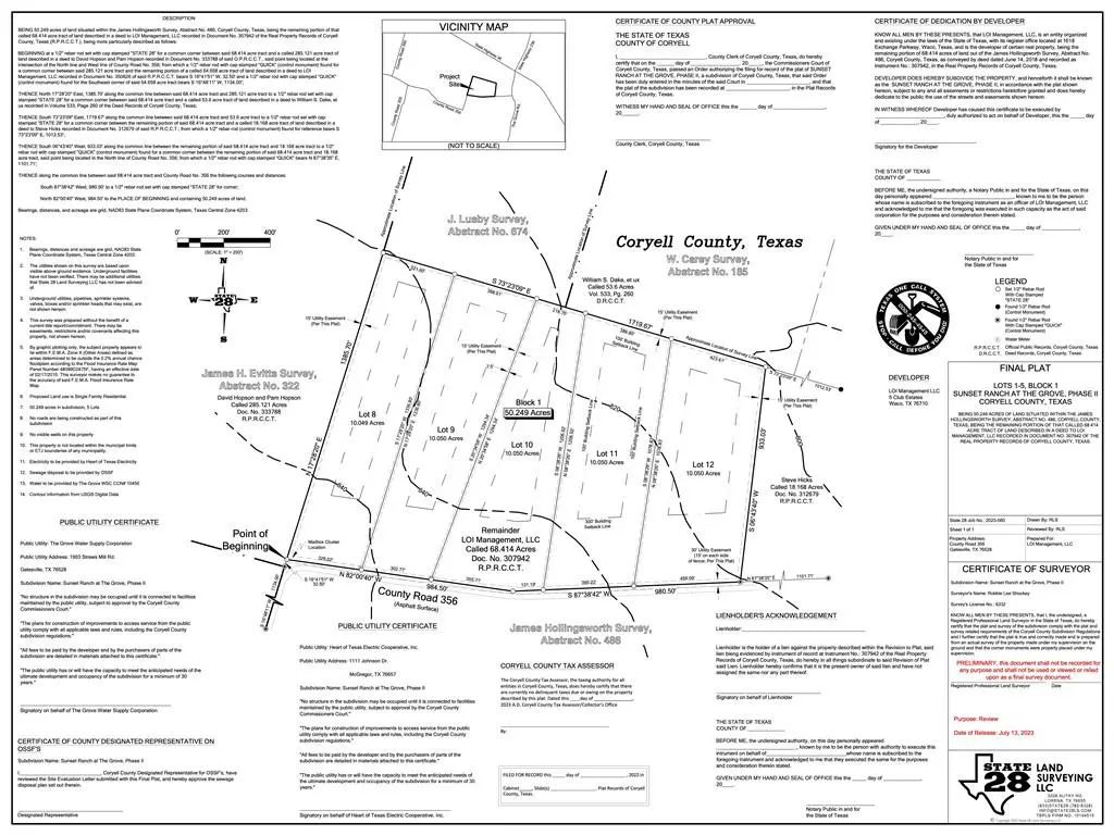 Sunset Ranch Tract 12 Cr 356 Road, Gatesville