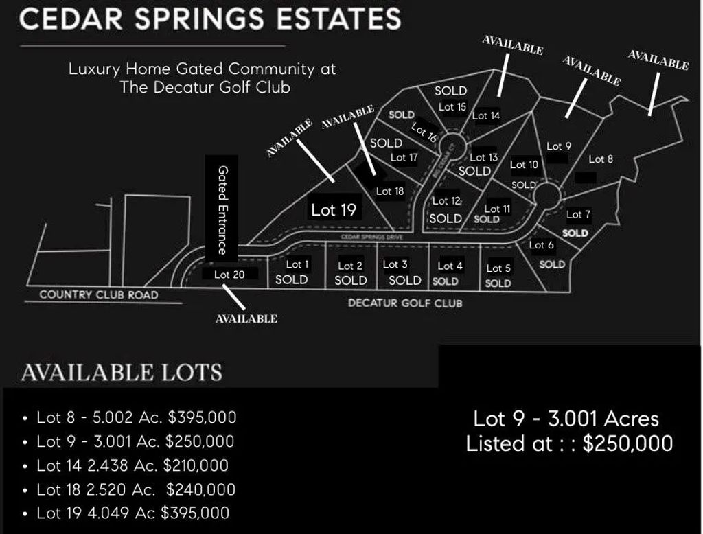 Lot 9 Cedar Springs Drive, Decatur