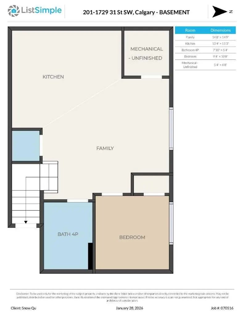 201, 1729 31 Street Southwest, Calgary – Residential Row/Townhouse Listing Photo 48