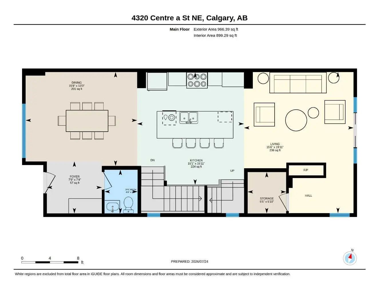 4320 Centre A Street Northeast, Calgary – Residential Semi Detached (Half Duplex) Listing Photo 2