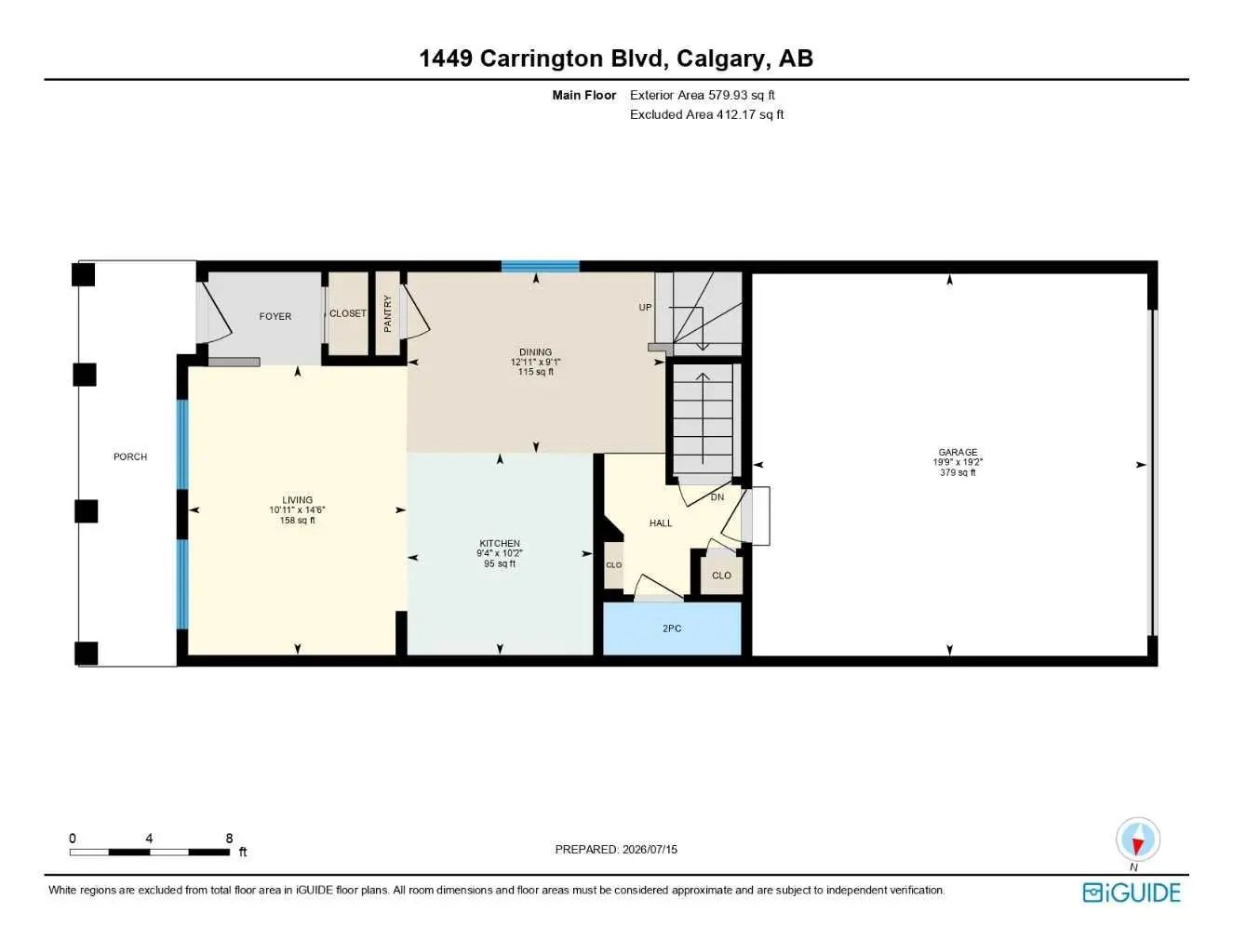 1449 Carrington Boulevard Northwest, Calgary – Residential Row/Townhouse Listing Photo 6