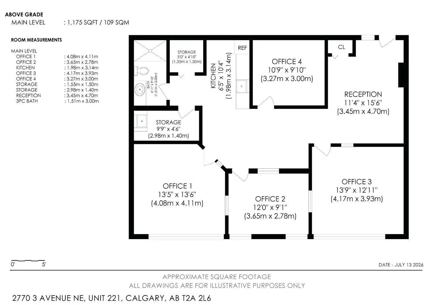 221 2770 3 Avenue Northeast, Calgary – Commercial Office Listing Photo 11