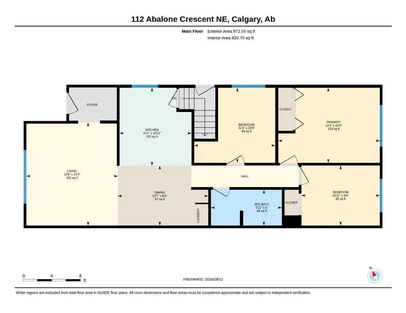 112 Abalone Place Northeast, Calgary – Residential Semi Detached (Half Duplex) Listing Photo 42