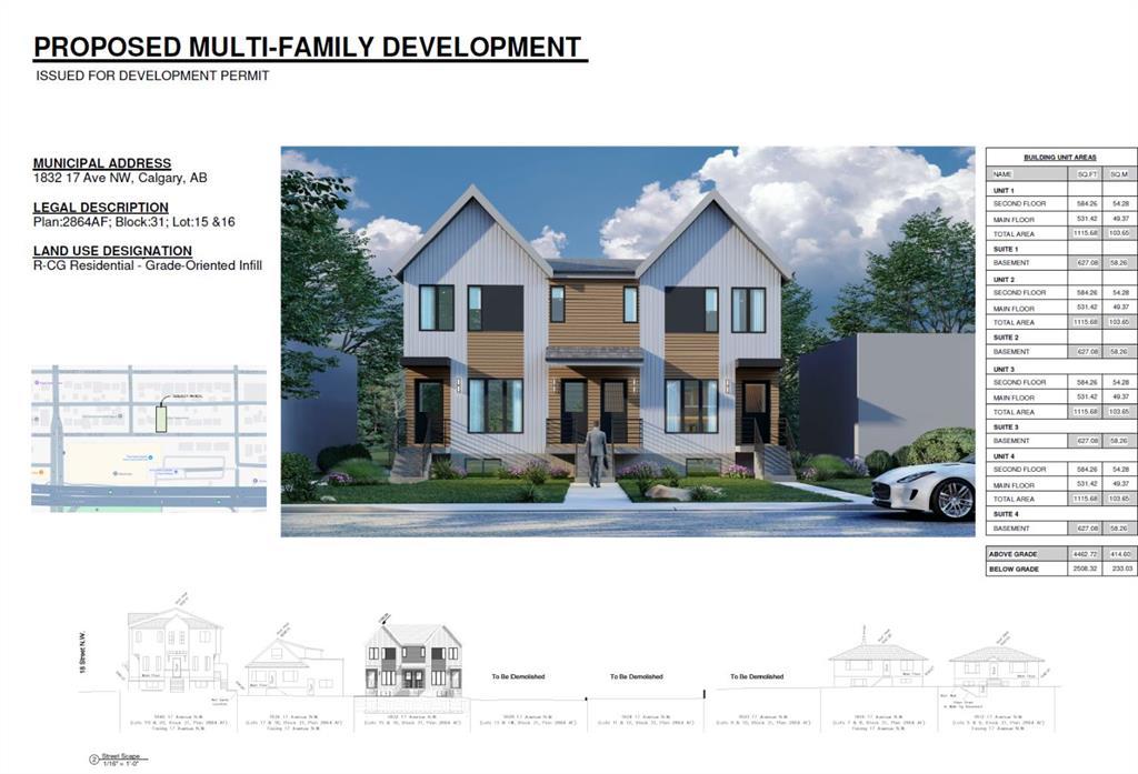 1832 17 Avenue Northwest, Calgary – Multi-Family 4 plex Listing Photo 2