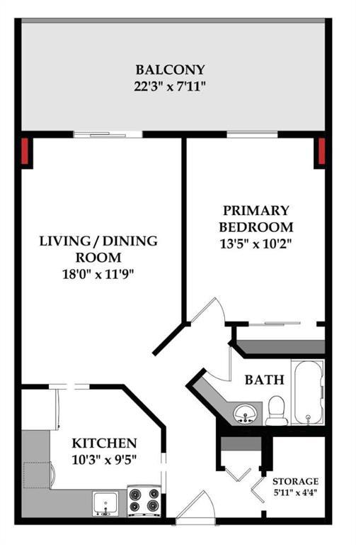 1105, 5204 Dalton Drive Northwest, Calgary – Residential Apartment Listing Photo 4