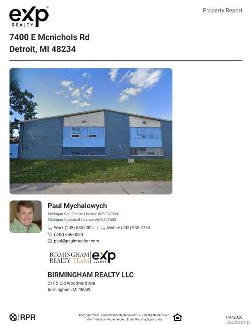 7400 E Mcnichols Road, Detroit city