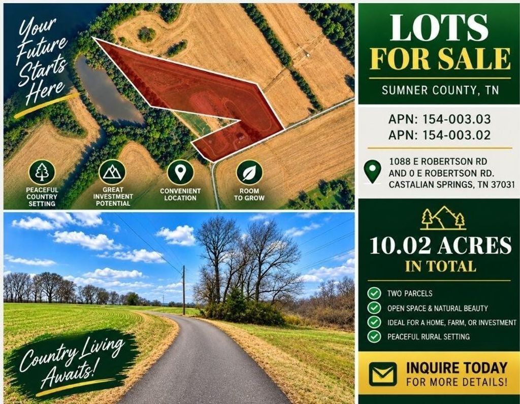 1088 E Robertson Road, Castalian Springs