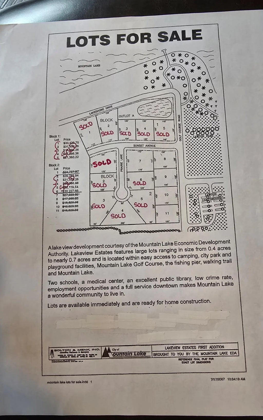 Blk 2 Lot 9 Sunset Avenue-prairie Lane, Mountain Lake