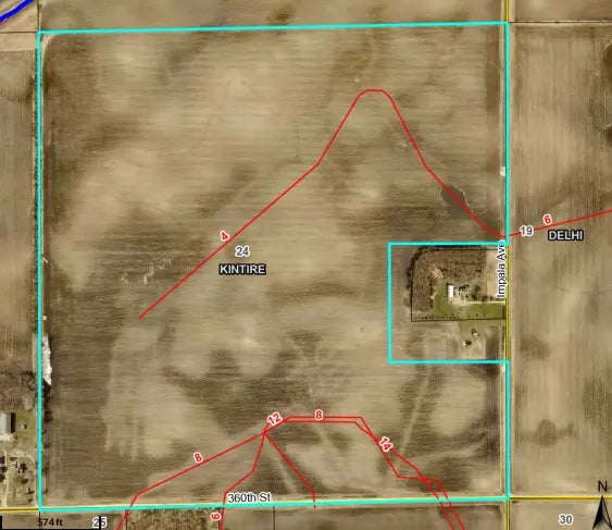 155.28 Acres Section 24, Kintire Twp