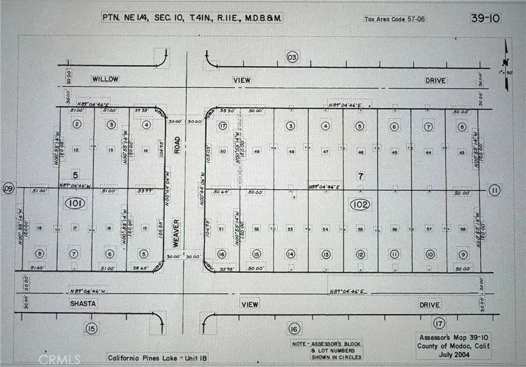 039-102-009-000, Alturas