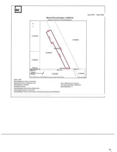 Rural Address, Lumsden Rm No. 189