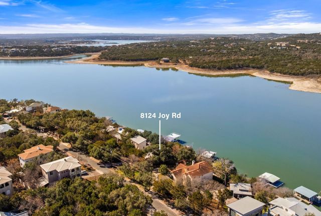 Located on Lake Travis, Land / Farm for Sale by 8124 Joy Rd in the Volente, located in the neighborhood of Sandy Shores