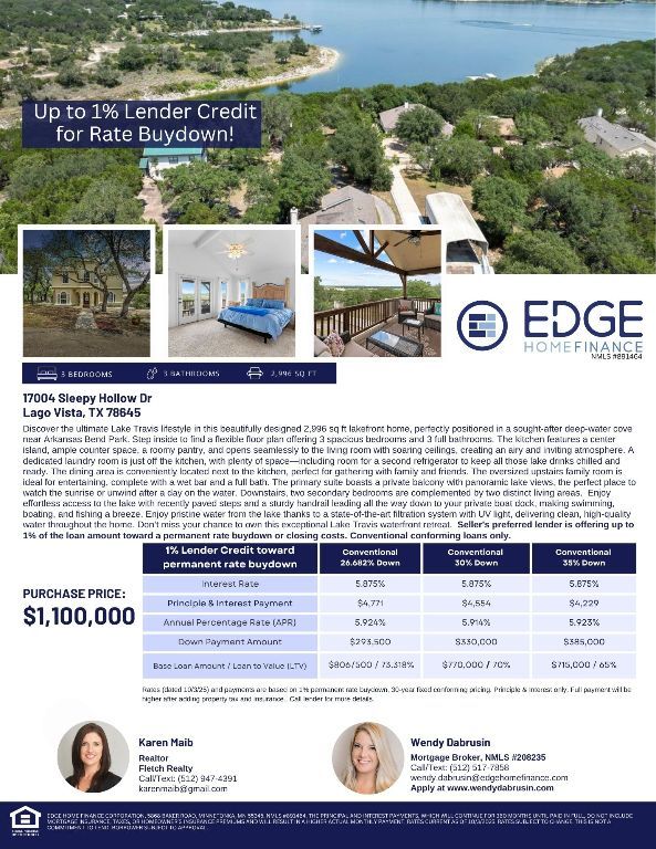 17004 Sleepy Hollow Dr, in the city of Lago Vista Real Estate in TX by Lodge Acres,