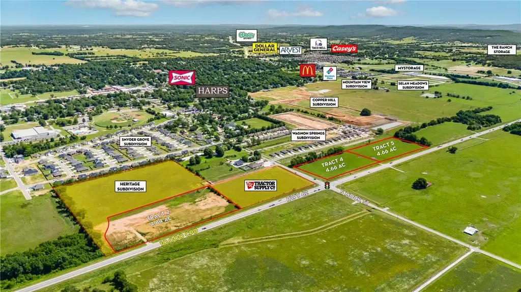 4.66 +/- Ac Tract 5 Hwy 62 & S Mock Street, Prairie Grove