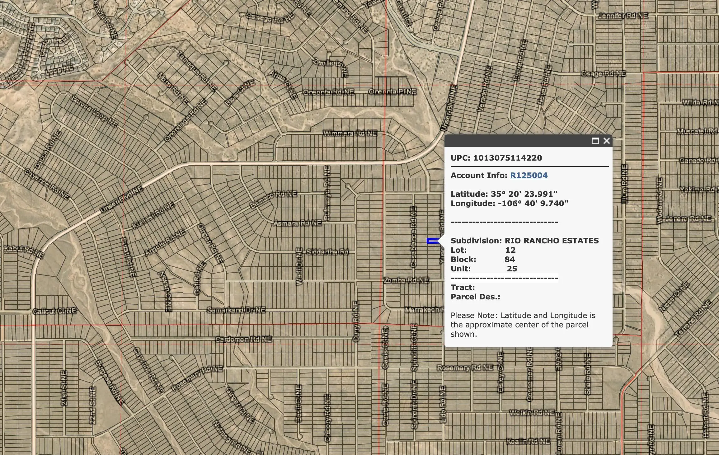 Rio Rancho Estates U25 B84 L12 Ne, Rio Rancho