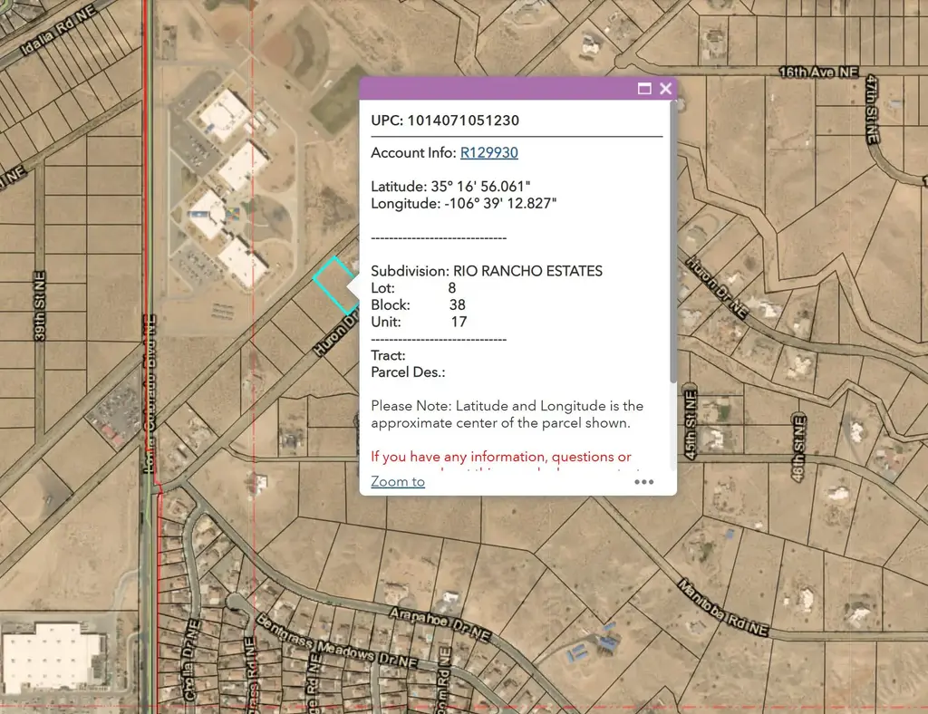 4201 Huron Dr Ne - U17 B38 Lot 8, Rio Rancho