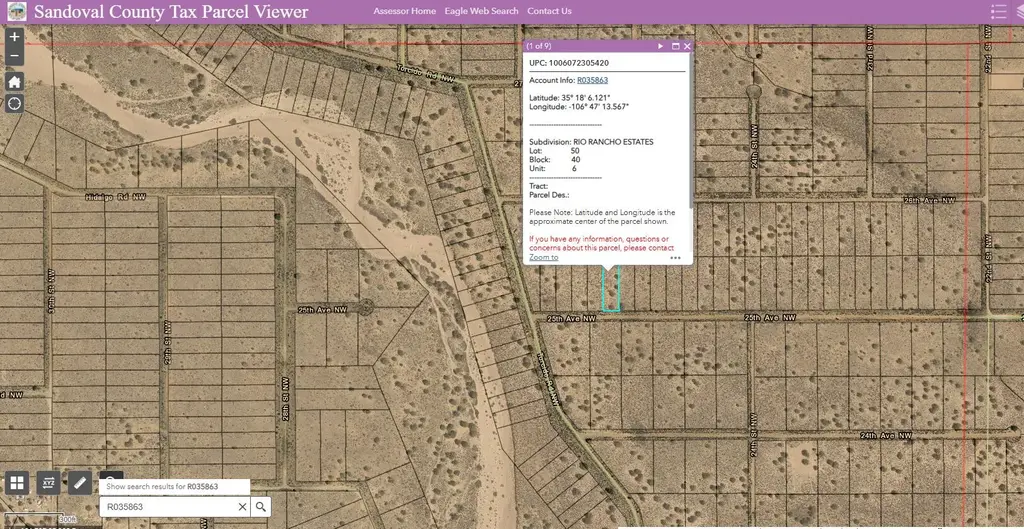 25th (u6 B40 L50) Avenue Nw, Rio Rancho